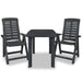 3 Piece Bistro Set Plastic Anthracite Xipbnt