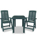 3 Piece Bistro Set Plastic Green Xipbin