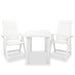 3 Piece Bistro Set Plastic White Xipbit