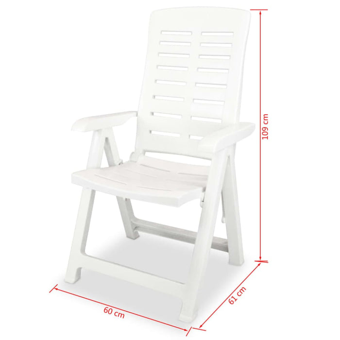 3 Piece Bistro Set Plastic White Xipbit