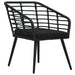 3 Piece Bistro Set Poly Rattan Black Anpik