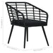 3 Piece Bistro Set Poly Rattan Black Anpik