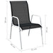 3 Piece Bistro Set Steel Black Attoa