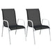 3 Piece Bistro Set Steel Black Attoa