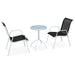 3 Piece Bistro Set Steel Black Attoa