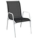 3 Piece Bistro Set Steel Black Attoa