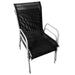 3 Piece Bistro Set Steel Black Attoa