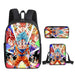 3 Piece Dragon Ball School Bag Set For Students