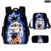 3 Piece Dragon Ball School Bag Set For Students