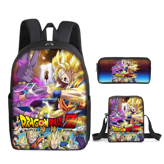 3 Piece Dragon Ball School Bag Set For Students