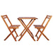 3 Piece Folding Bistro Set Solid Acacia Wood Aabop