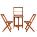 3 Piece Folding Bistro Set Solid Acacia Wood Aabot