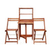 3 Piece Folding Bistro Set Solid Acacia Wood Aabot