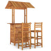 3 Piece Garden Bar Set Solid Wood Acacia Toolbba