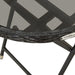 3 Piece Garden Bistro Set Poly Rattan And Glass Black