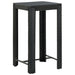 3 Piece Garden Bar Set Black Poly Rattan&solid Wood Acacia