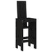 3 Piece Garden Bar Set Black Solid Wood Pine Topiili