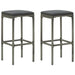 3 Piece Garden Bar Set With Cushions Grey Tblania