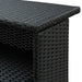 3 Piece Garden Bar Set With Cushions Poly Rattan Black