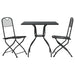 3 Piece Garden Dining Set Anthracite Metal Mesh Txoonbk