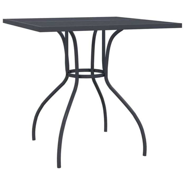 3 Piece Garden Dining Set Anthracite Steel Toniklp