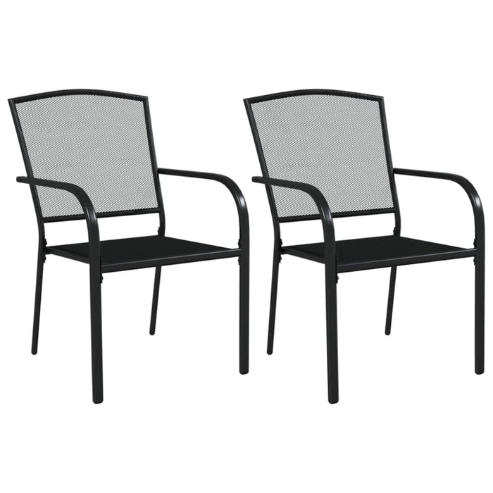 3 Piece Garden Dining Set Anthracite Steel Toniklp