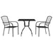 3 Piece Garden Dining Set Anthracite Steel Toniklp