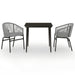 3 Piece Garden Dining Set Anthracite Tbkkxpo