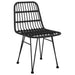 3 Piece Garden Dining Set Black Poly Rattan Topinnb