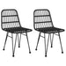 3 Piece Garden Dining Set Black Poly Rattan Topinnb