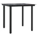 3 Piece Garden Dining Set Black Steel And Textilene Txbbiax