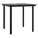 3 Piece Garden Dining Set Black Steel And Textilene Txbbixl