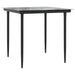 3 Piece Garden Dining Set Black Steel And Textilene Txbblnx