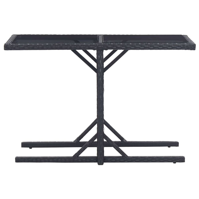 3 Piece Garden Dining Set Black Tbixaab