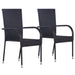 3 Piece Garden Dining Set Black Tbixaab