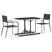 3 Piece Garden Dining Set Black Tbixaat