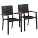 3 Piece Garden Dining Set Black Tbixaax