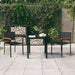 3 Piece Garden Dining Set Black Tbkkaot