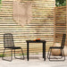 3 Piece Garden Dining Set Black Tbkkbnk