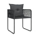 3 Piece Garden Dining Set Black Tbkkbnt