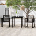 3 Piece Garden Dining Set Black Tbkkoak