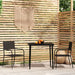 3 Piece Garden Dining Set Black Tbkkpnk