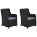 3 Piece Garden Dining Set Black Tblnioa