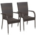 3 Piece Garden Dining Set Brown Tbixapo