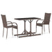 3 Piece Garden Dining Set Brown Tbixapo