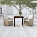 3 Piece Garden Dining Set Brown Tbkkppt