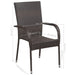 3 Piece Garden Dining Set Brown Tblnlki