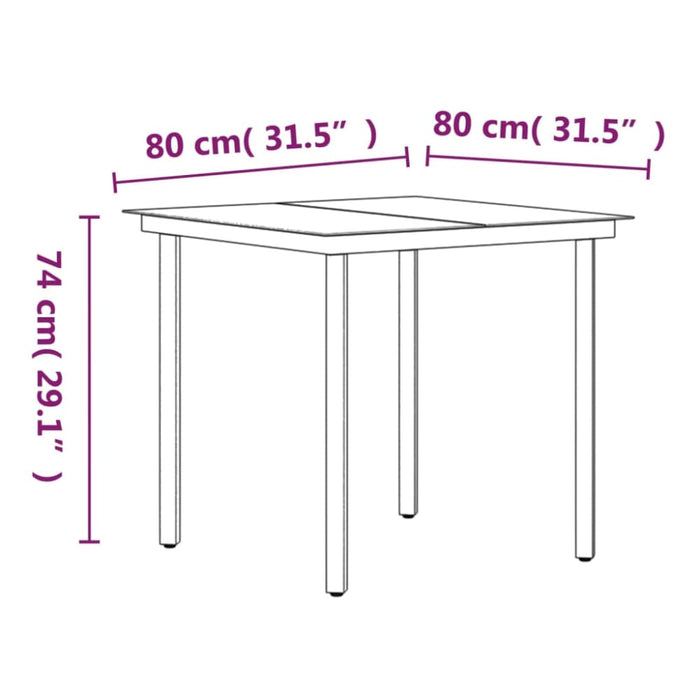 3 Piece Garden Dining Set With Cushions Black Tbkktpt