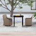 3 Piece Garden Dining Set With Cushions Brown Tbkkptp