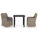 3 Piece Garden Dining Set With Cushions Brown Tbkkptp